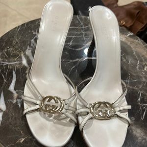 Beautiful white with small heels size 38